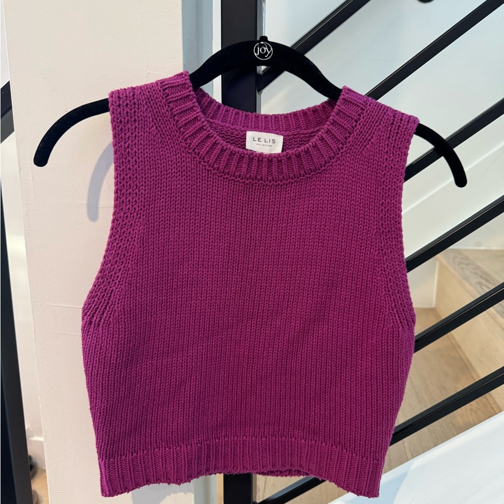 LE LIS Women's Purple Sweater Tank